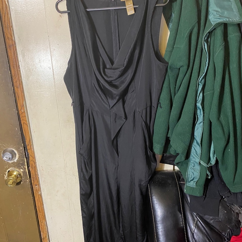 Black silky jumpsuit